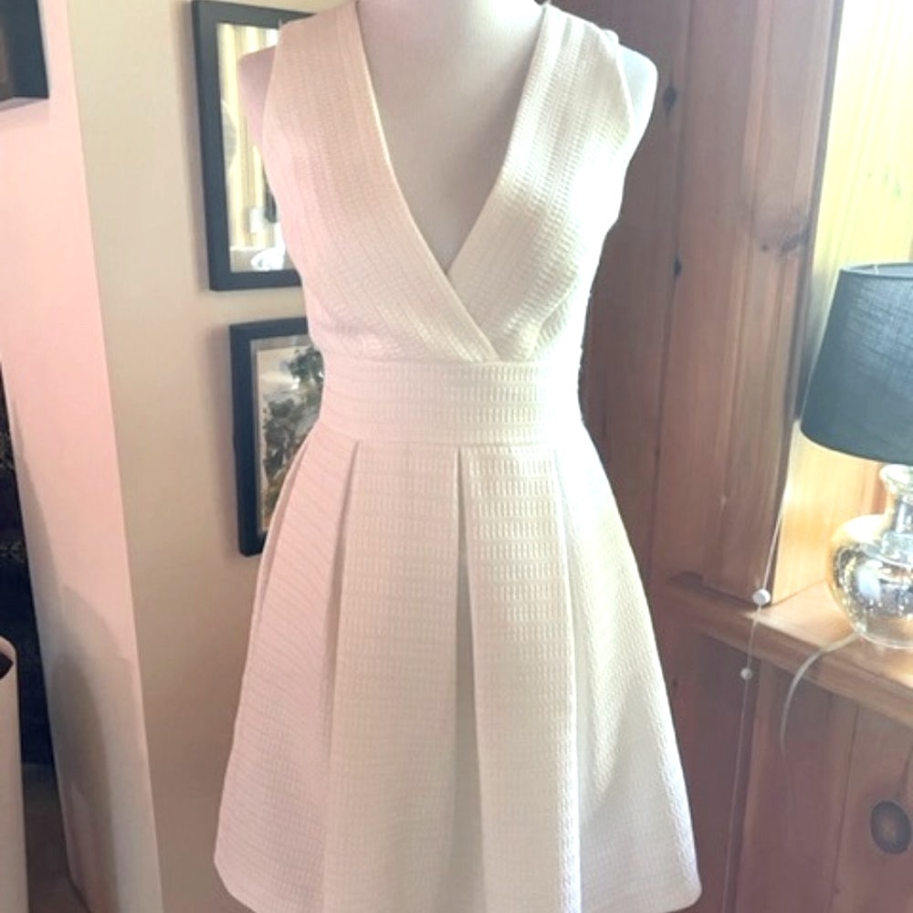 REISS Winola White Textured Dress - 2